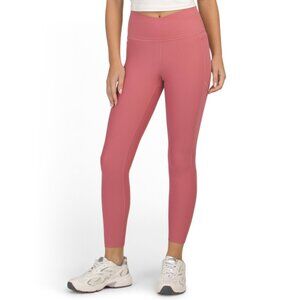 RHONE Hibiscus Pink Ripple Leggings With Pockets